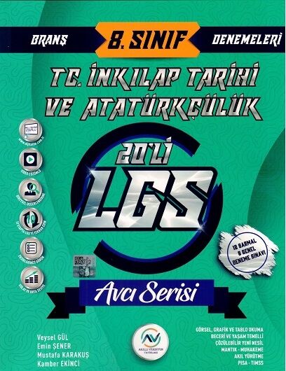 Av Akıllı Versiyon 8. Sınıf LGS T. C. İnkılap Tarihi ve Atatürkçülük 20 li Deneme Av Yayınları