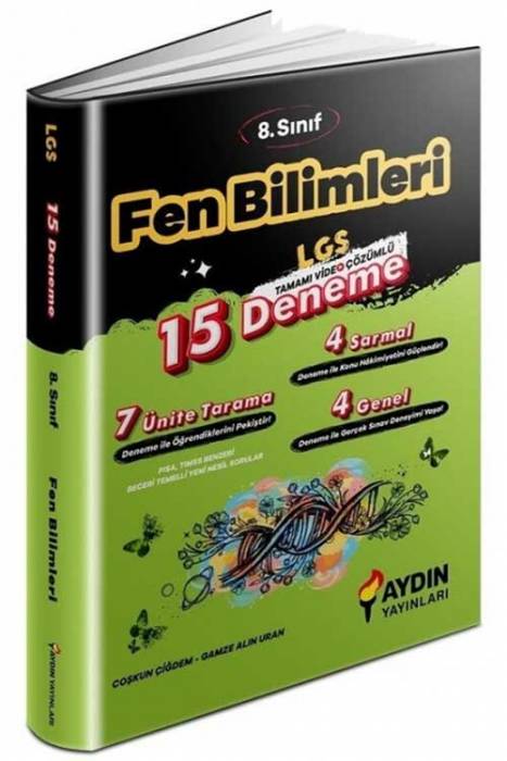 Aydın 8. Sınıf Fen Bilimleri 15 Deneme Aydın Yayınları