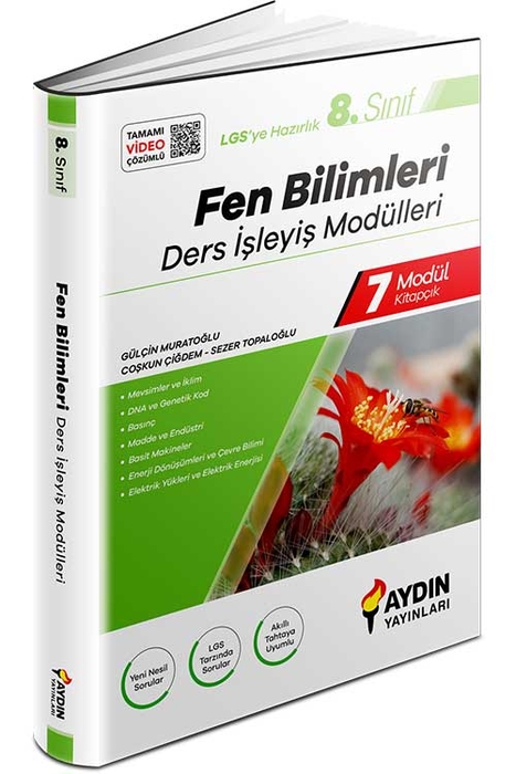 Aydın 8. Sınıf LGS Fen Bilimleri Ders İşleyiş Modülleri Aydın Yayınları