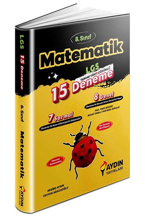 Aydın 8. Sınıf LGS Matematik 15 Deneme Video Çözümlü Aydın Yayınları