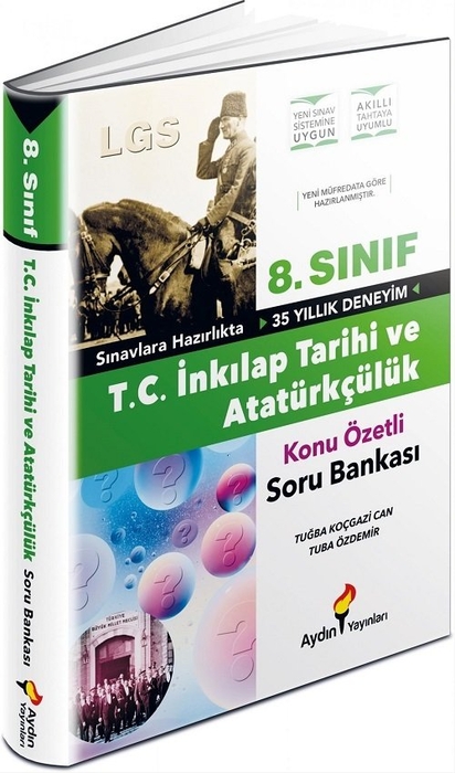 Aydın 8. Sınıf T. C. İnkılap Tarihi ve Atatürkçülük Konu Özetli Soru Bankası Aydın Yayınları