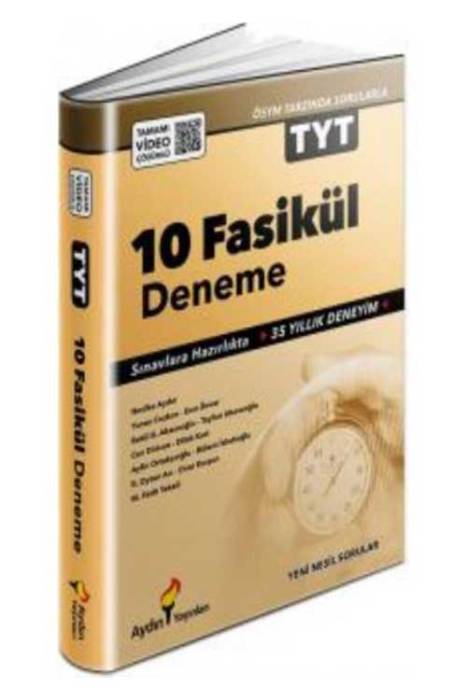 Aydın TYT Tamamı Video Çözümlü 10 Fasikül Deneme Aydın Yayınları