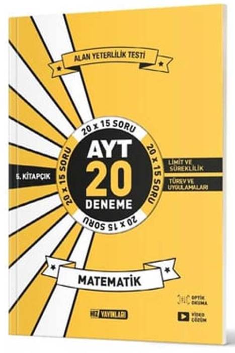 AYT Matematik 20 li İkinci Dönem Deneme 5.Kitap Hız Yayınları