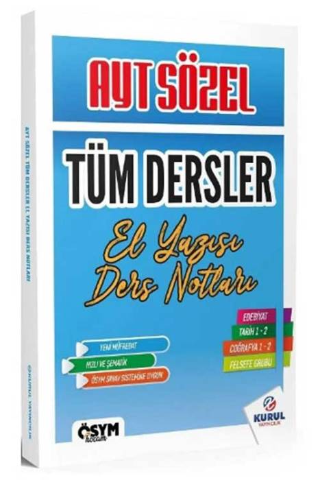 AYT Sözel Tüm Dersler El Yazısı Ders Notları Kurul Yayıncılık