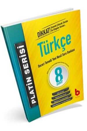 Basamak 8. Sınıf LGS 1. Dönem Türkçe Beceri Temelli Yeni Nesil Soru Bankası Platin Serisi Basamak Yayınları