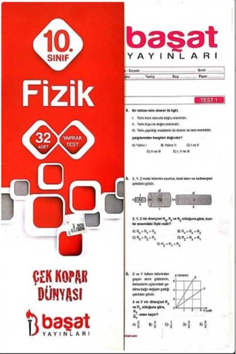 Başat 10. Sınıf Fizik 32 Yaprak Test Başat Yayınları