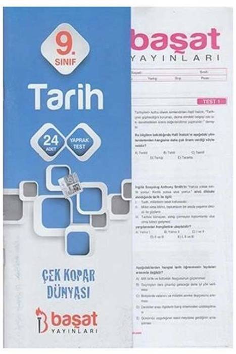 Başat 9. Sınıf Tarih 24 Yaprak Test Başat Yayınları