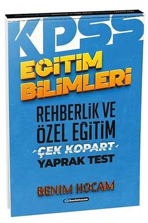 Benim Hocam 2021 KPSS Eğitim Bilimleri Rehberlik ve Özel Eğitim Yaprak Test Çek Kopart Benim Hocam Yayınları