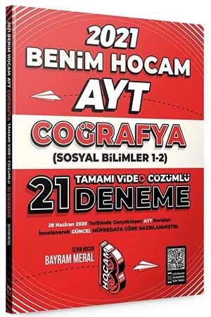 Benim Hocam 2021 YKS AYT Coğrafya Sosyal Bilimler 1-2 21 Deneme Bayram Meral Hocam Yayınları