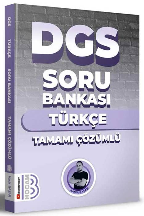 2023 DGS Türkçe Soru Bankası Çözümlü - Kadir Başar Benim Hocam Yayınları