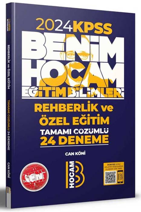 2024 Eğitim Bilimleri Rehberlik ve Özel Eğitim Tamamı Çözümlü 24 Deneme Benim Hocam Yayınları