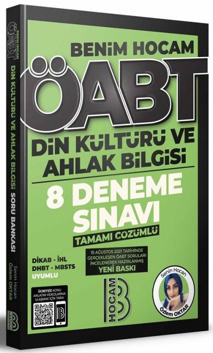 Benim Hocam 2022 ÖABT Din Kültürü ve Ahlak Bilgisi 8 Deneme Çözümlü - Özlem Oktar Benim Hocam Yayınları