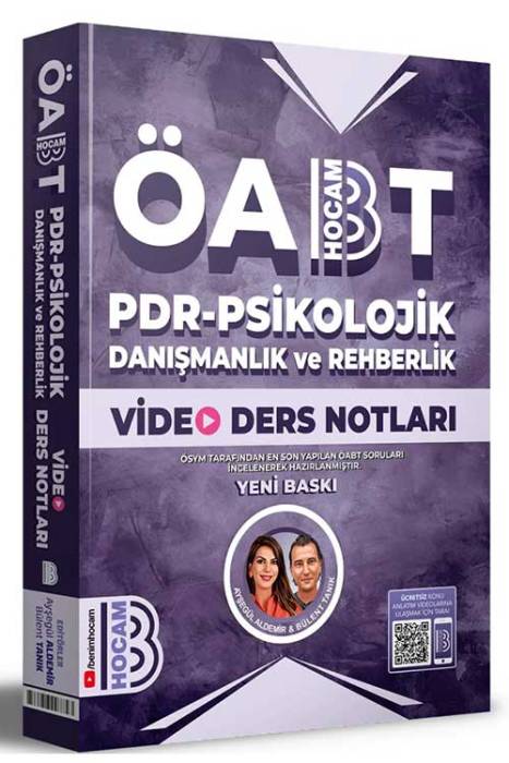 2024 ÖABT PDR - Psikolojik Danışmanlık ve Rehberlik Video Ders Notları Benim Hocam Yayınları