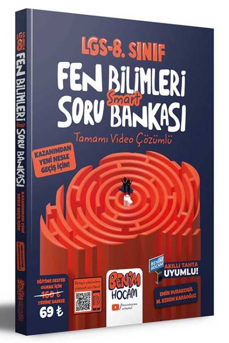 Benim Hocam 2023 LGS 8.Sınıf Fen Bilimleri Smart Tamamı Video Çözümlü Soru Bankası Benim Hocam Yayınları