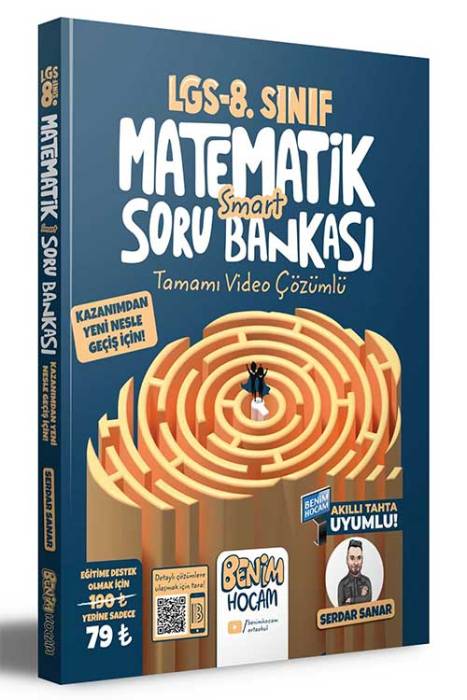 Benim Hocam 2023 LGS 8.Sınıf Matematik Smart Tamamı Video Çözümlü Soru Bankası Benim Hocam Yayınları