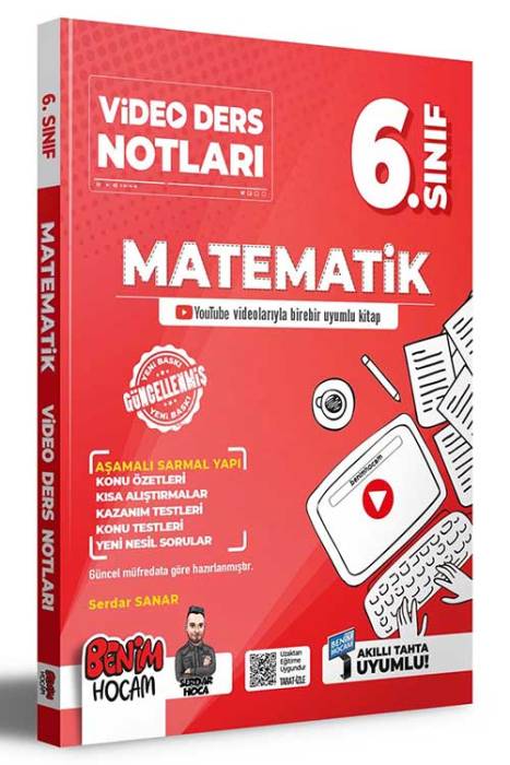 2023 6. Sınıf Matematik Video Ders Notları (Konu Anlatımı) Benim Hocam Yayınları