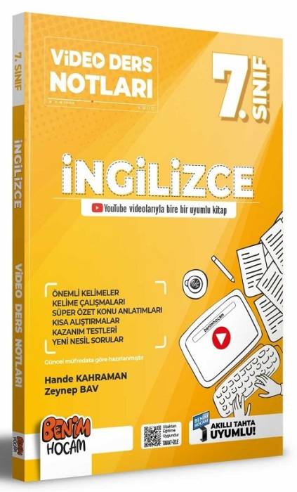 Benim Hocam 7. Sınıf İngilizce Video Ders Notları Benim Hocam Yayınları