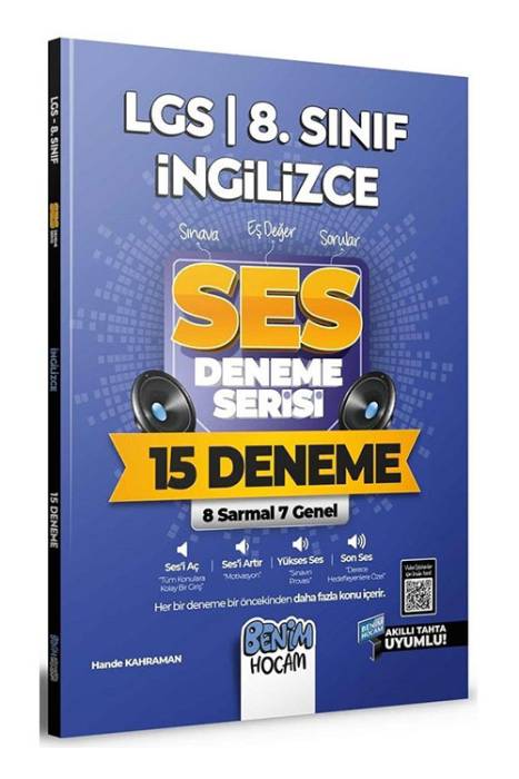 Benim Hocam 8. Sınıf LGS İngilizce 15 Deneme Ses Deneme Serisi Benim Hocam Yayınları