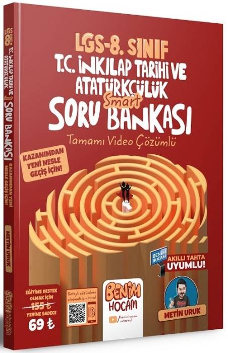 Benim Hocam 8. Sınıf LGS T.C İnkılap Tarihi ve Atatürkçülük Smart Soru Bankası Video Çözümlü Benim Hocam Yayınları