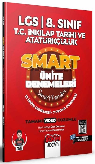 Benim Hocam 8. Sınıf LGS T.C İnkılap Tarihi ve Atatürkçülük Ünite Denemeleri Smart Serisi Benim Hocam Yayınları