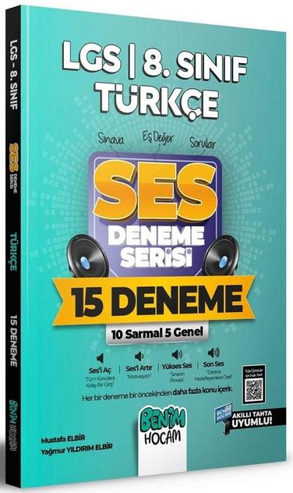 Benim Hocam 8. Sınıf LGS Türkçe 15 Deneme Ses Deneme Serisi Benim Hocam Yayınları