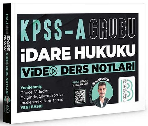 Benim Hocam KPSS A Grubu İdare Hukuku Video Ders Notları - İlker Eroğlu Benim Hocam Yayınları