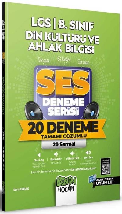 Benim Hocam LGS 8. Sınıf Din Kültürü ve Ahlak Bilgisi 20 Deneme Ses Deneme Serisi Benim Hocam Yayınları