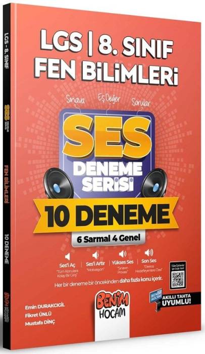 Benim Hocam LGS 8. Sınıf Fen Bilimleri 10 Deneme Ses Deneme Serisi Benim Hocam Yayınları