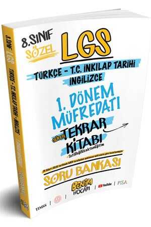 Benim Hocam LGS 8.Sınıf Sözel 1.Dönem Tekrarı Soru Bankası Benim Hocam Yayınları