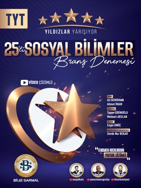 Bilgi Sarmal TYT Sosyal Bilimler Yıldızlar Yarışıyor 25 li Branş Denemesi