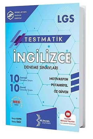 Bilinçsel 2021 LGS Testmatik İngilizce Deneme Sınavları Bilinçsel Yayınları