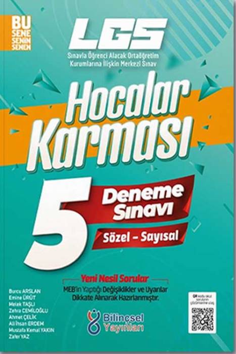 Bilinçsel 8. Sınıf LGS Hocalar Karması 5 Deneme Bilinçsel Yayınları