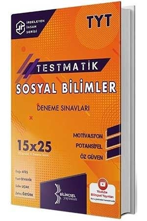 Bilinçsel TYT Sosyal Bilimleri Testmatik 15x25 Deneme Sınavları Bilinçsel Yayınları