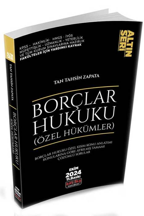 Borçlar Hukuku Özel Hükümler Konu Anlatımı 11. Baskı Savaş Yayınevi