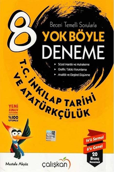 Çalışkan 8. Sınıf T.C. İnkılap Tarihi ve Atatürkçülük Yok Böyle Deneme Çalışkan Yayınları