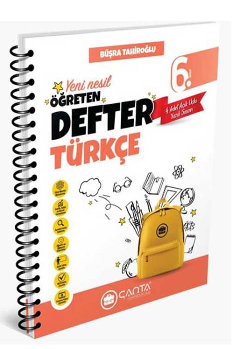 2025 6. Sınıf Türkçe Okula Yardımcı Öğreten Defter Çanta Yayınları