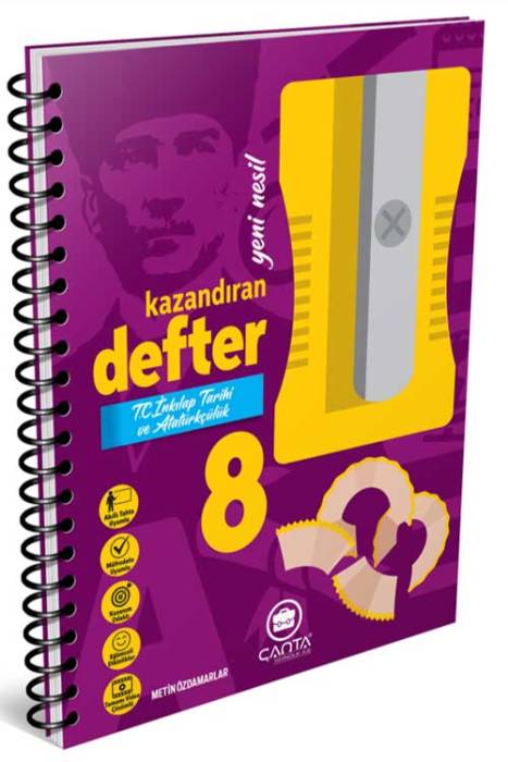 8. Sınıf Kazandıran T.C. İnkılap Tarihi ve Atatürkçülük Kazandıran Defter Çanta Yayınları