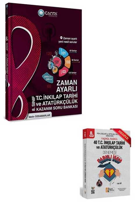 Çanta 2022 8. Sınıf T.C. İnkılap Tarihi ve Atatürkçülük Zaman Ayarlı Kazanım Soru Bankas