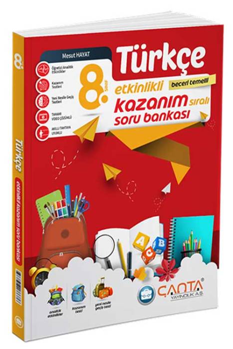 2023 8. Sınıf Kazanım Türkçe Soru Bankası Çanta Yayınları