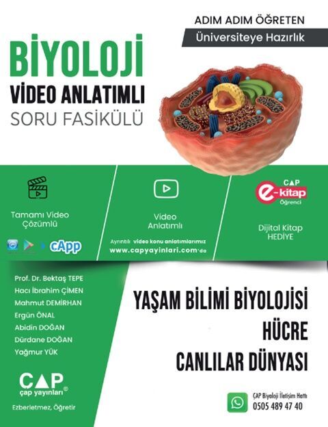 Çap Üniversiteye Hazırlık Yaşam Bilimi Biyolojisi Hücre ve Canlılar Dünyası Soru Fasikülü