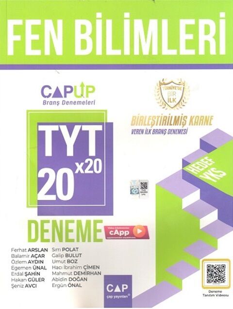 Çap Yayınları TYT Fen Bilimleri 20 x 20 Up Deneme