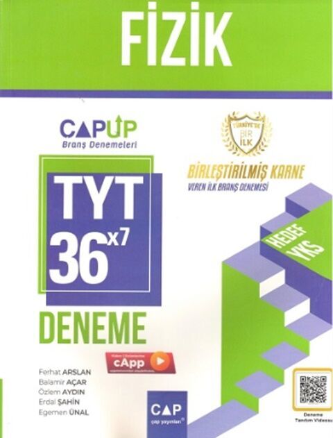 Çap Yayınları TYT Fizik 36 x 7 Up Deneme