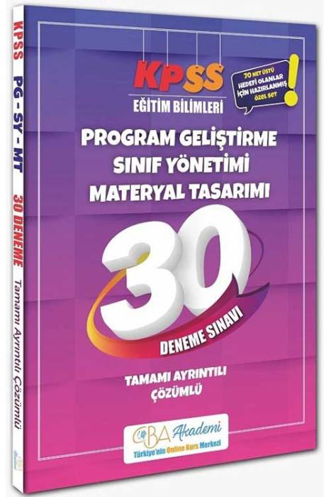 CBA Akademi KPSS Eğitim Bilimleri Program Geliştirme 30 Deneme Çözümlü CBA Akademi