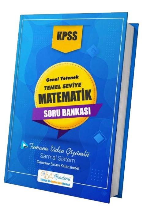 CBA Akademi KPSS Temel Seviye Matematik Soru Bankası Video Çözümlü