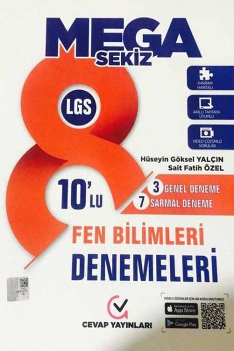 Cevap 8. Sınıf LGS MEGA Fen Bilimleri 10 lu Denemeleri Cevap Yayınları