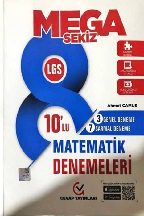 Cevap 8. Sınıf LGS MEGA Matematik 10 lu Denemeleri Cevap Yayınları