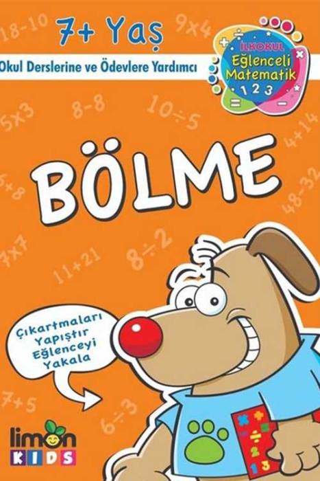 Çıkartmalı Bölme-İlk Okul Eğlenceli Matematik Limon Kids Yayınları