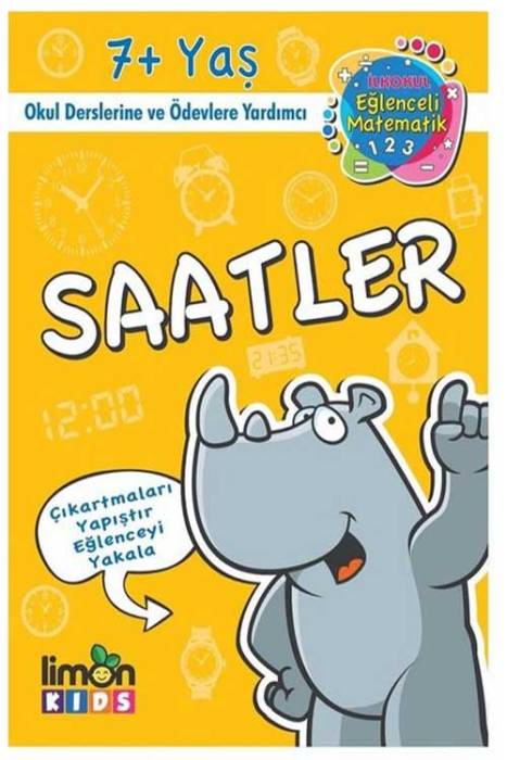 Çıkartmalı Saatler-İlk Okul Eğlenceli Matematik Limonkids