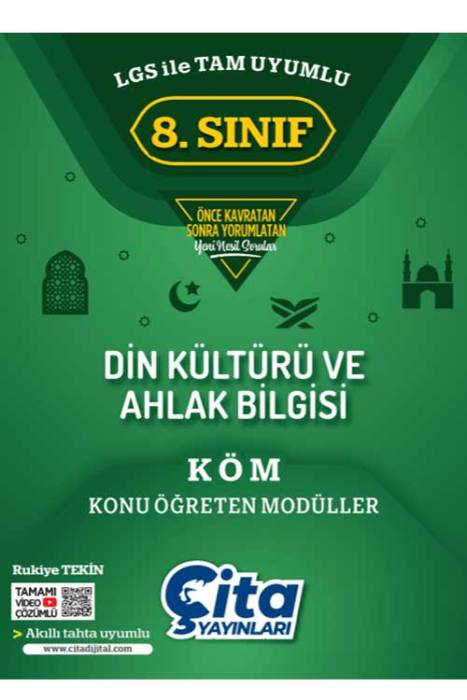 Çita 8.Sınıf Din Kültürü ve Ahlak Bilgisi Konu Öğreten Modüller KÖM Çita Yayınları