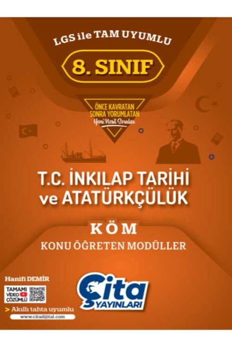 Çita 8.Sınıf T.C. İnkılap Tarihi ve Atatürkçülük Konu Öğreten Modüller KÖM Çita Yayınları